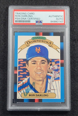 1987 RON DARLING Signed Donruss Diamond Kings Card-NEW YORK METS-PSA | eBay