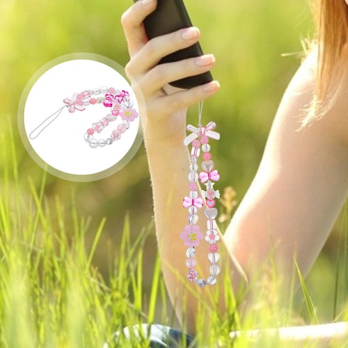 Phone Beaded Charm Phone Charm Strap Anti-lost Phone Chain Phone Wrist Rope - 第 2/12 張圖片