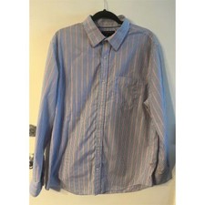 Banana Republic Men's XL Striped Slim Fit Non-Iron Long Sleeve Dress Shirt