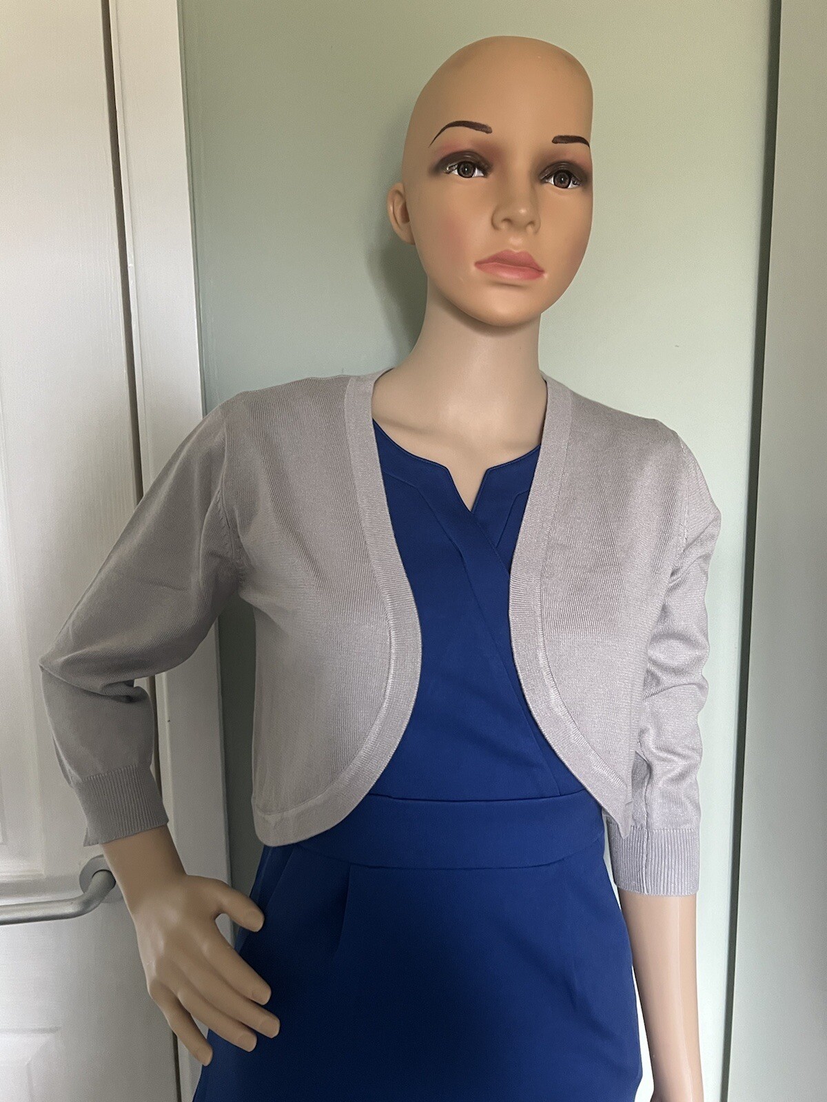 Urban Coco Bolero Cardigan, Light Grey, Medium