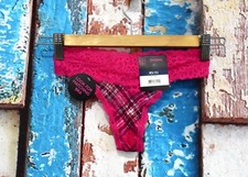 Women's NOBO No Boundaries Lace Hipster Panties Underwear XSMALL Pink NEW