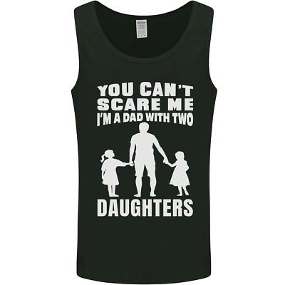 Dad mit Zwei Daughters Lustig Vatertag Herren Tanktop