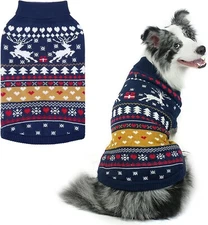 PUPTECK Christmas Dog Sweater for Cold Weather Soft Outfit Medium (22" Chest)