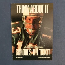 DAN MARINO - 1991 PRO SET FOOTBALL CARD "THINK ABOUT IT"  #726 PACK FRESH LOOK!!