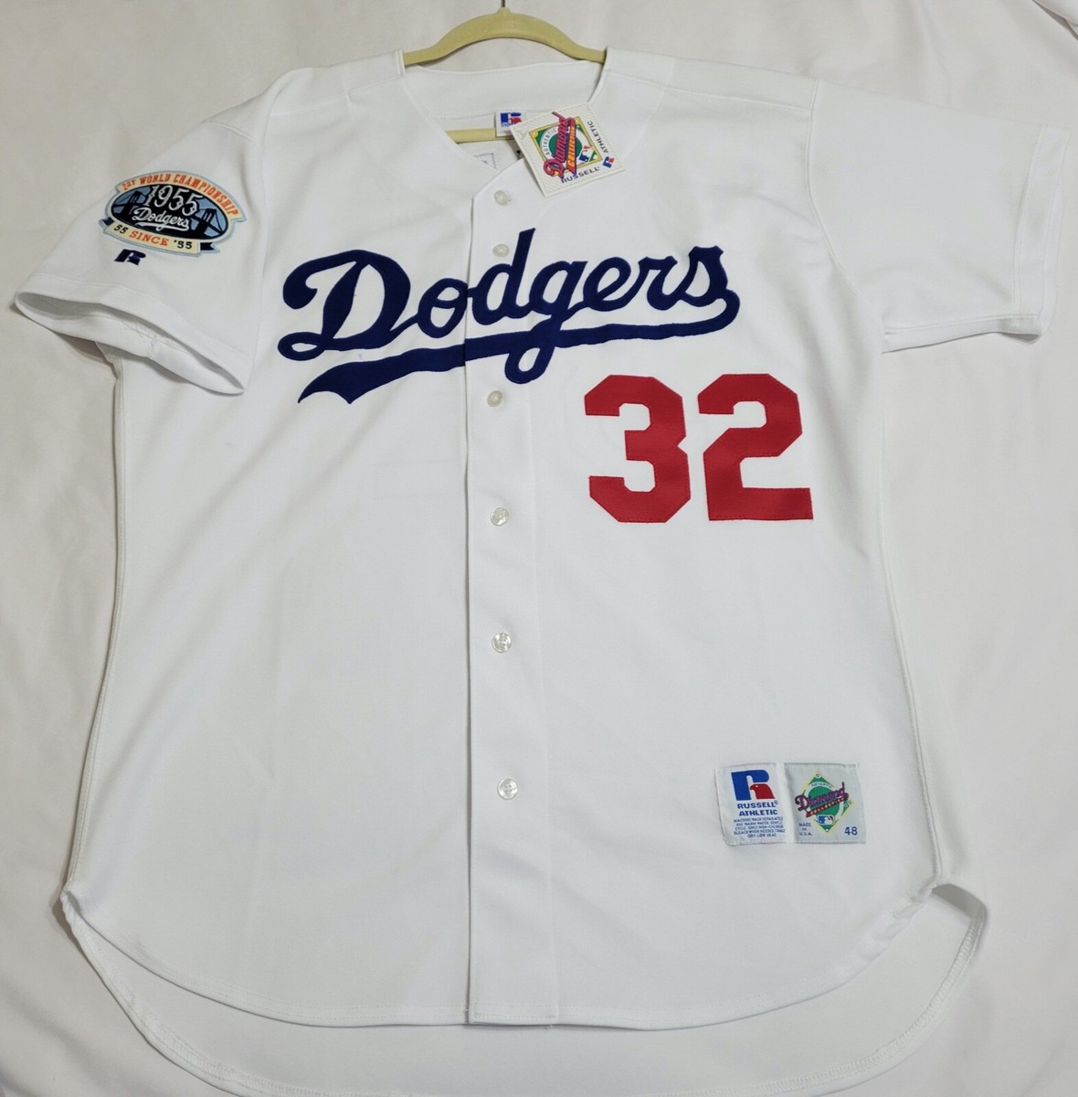 NEW RUSSELL ATHLETIC AUTHENTIC 44 LARGE, SANDY KOUFAX LOS ANGELES
