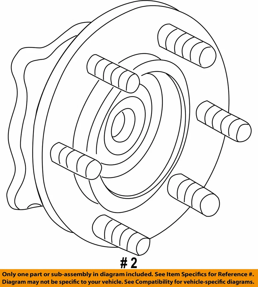 Conjunto de cubo dianteiro '03-'07 Hummer H2 fabricante de equipamento original ACDelco FW338 GM 15225770 - Imagem 2 de 2