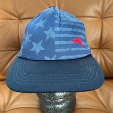 Tommy Bahama Boys Trucker Hat Blue American Flag Mesh Colorful Adjustable