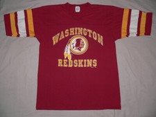 Vtg 80s WASHINGTON REDSKINS T SHIRT SzL NFL LOGO 7 USA MADE SINGLE STITCH