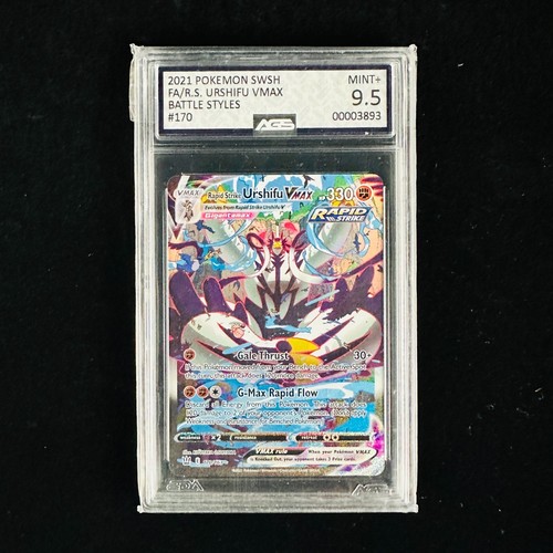 AGS Mint+ 9,5 -2021 Pokemon SWSH Urshifu VMAX 170/163 RapidStrike TCG Karte