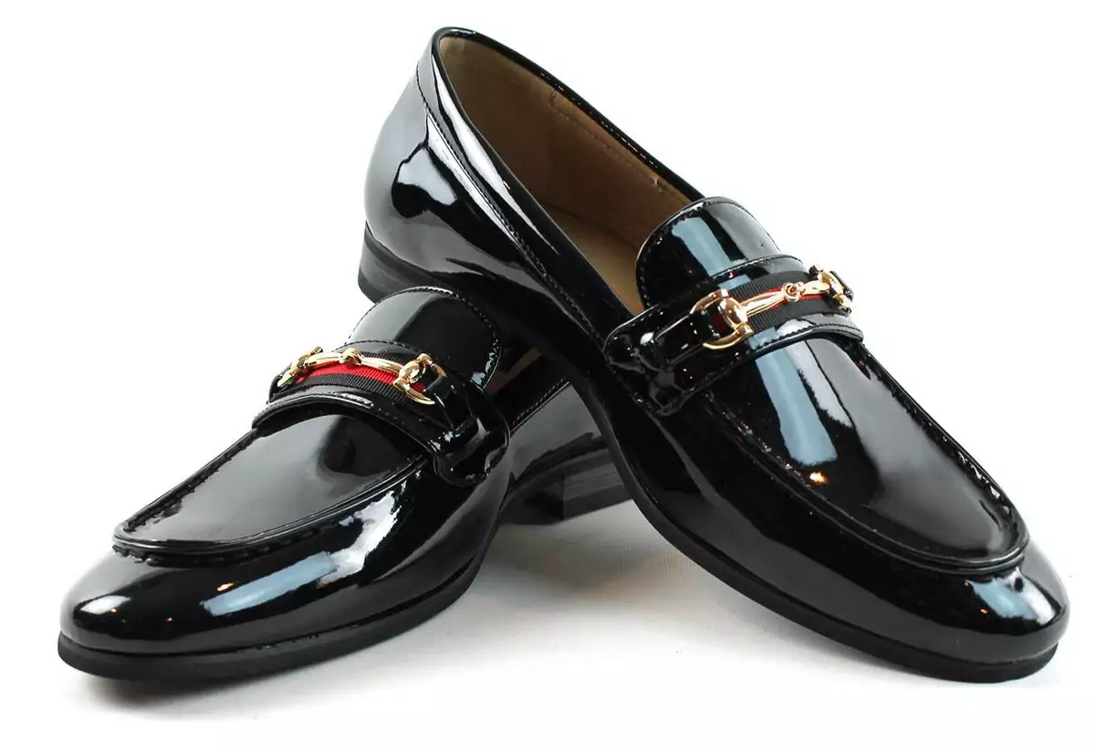 black and gold dress shoes