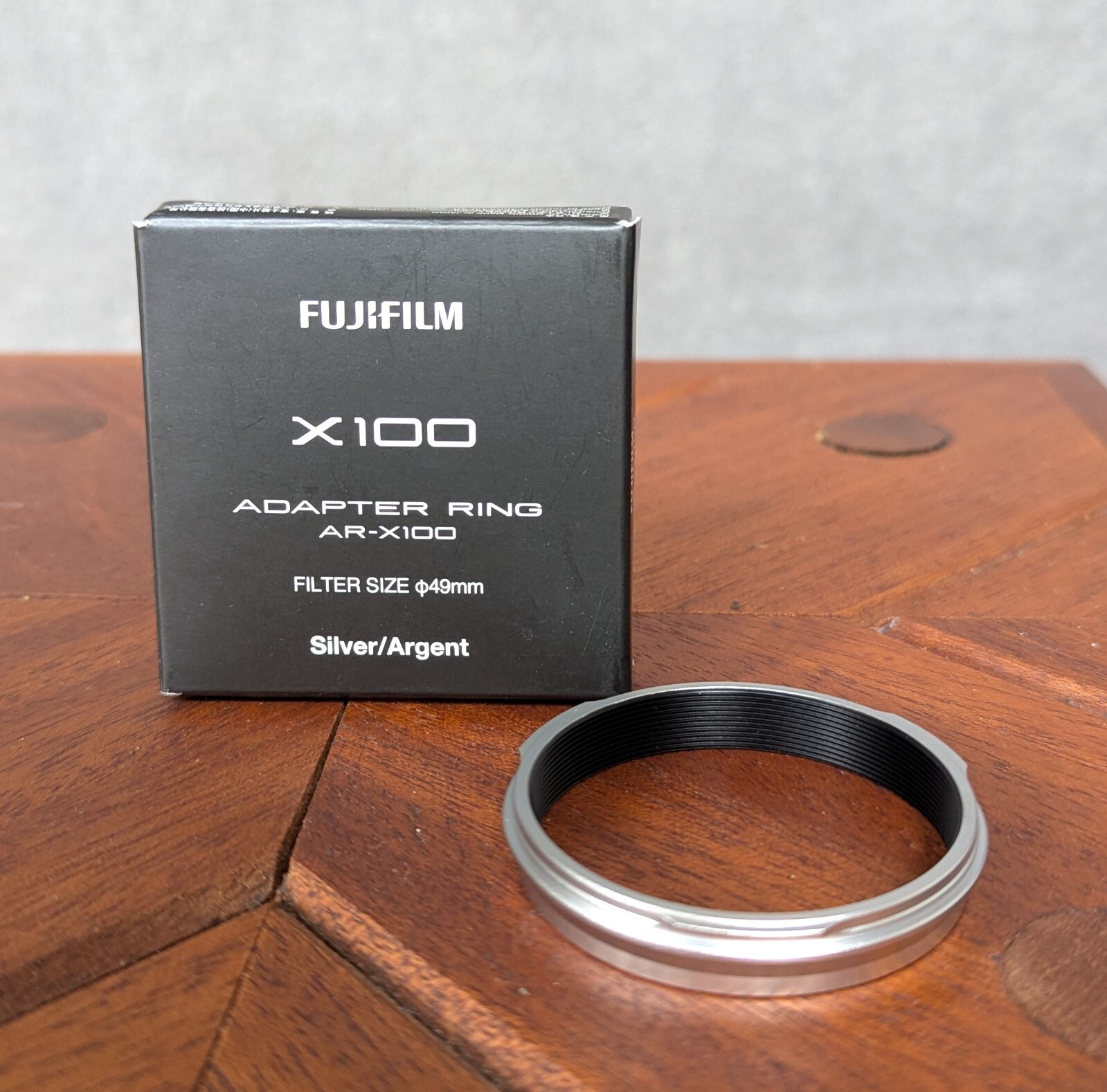 Bague d’adaptation AR-X100 Argent convertisseur filtre 49mm pour objectif photo