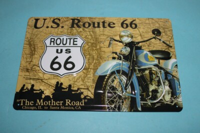 U.S. Route 66, The Mother Road, Blechschild, ca. 30 x 20 cm, Motorrad, Kult