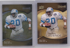 2009 Upper Deck Icons #195 Billy Sims Lot (2) Base /599 + Gold /99