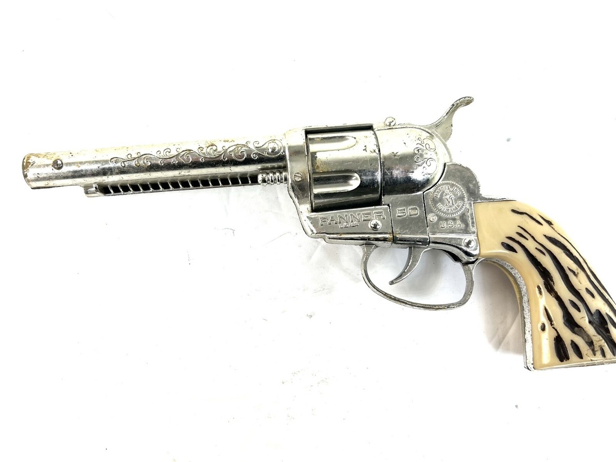 Vintage Mattel Panner 50 Cowboy Six Shooter Pistol Revolver Toy