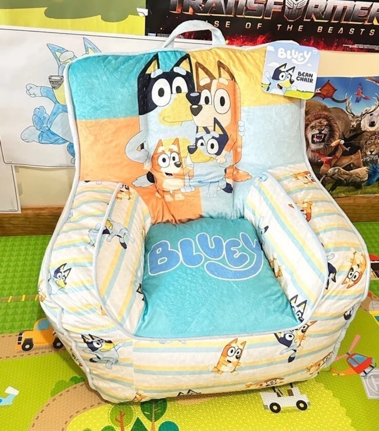 Bluey Plush Chair Walmart Bluey Square Beanbag Chair Blue