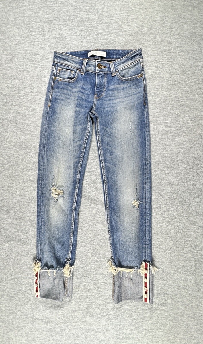 WANITA Z1975 DENIM WRAP SKORT - Mid-blue | ZARA United States
