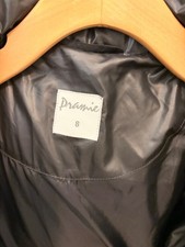girls down coat black Pramie size 8, fitted style condition excellent