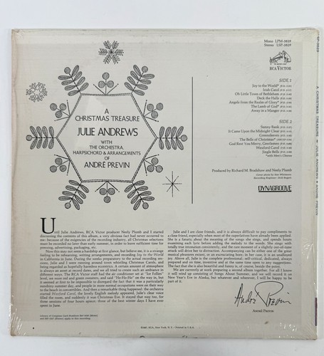 Julie Andrews LP A Christmas Treasure Andre Previn RCA Victor LSP-3829 vg++ - Picture 3 of 7