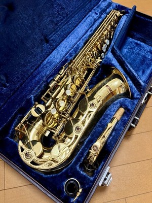 YAMAHA Alto Sax YAS-62 Purple Logo in Excellent Condition (Include