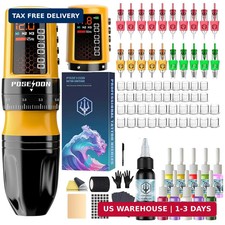 POSEIDON Wireless Tattoo Gun Kit 2 Batteries 7 Strokes