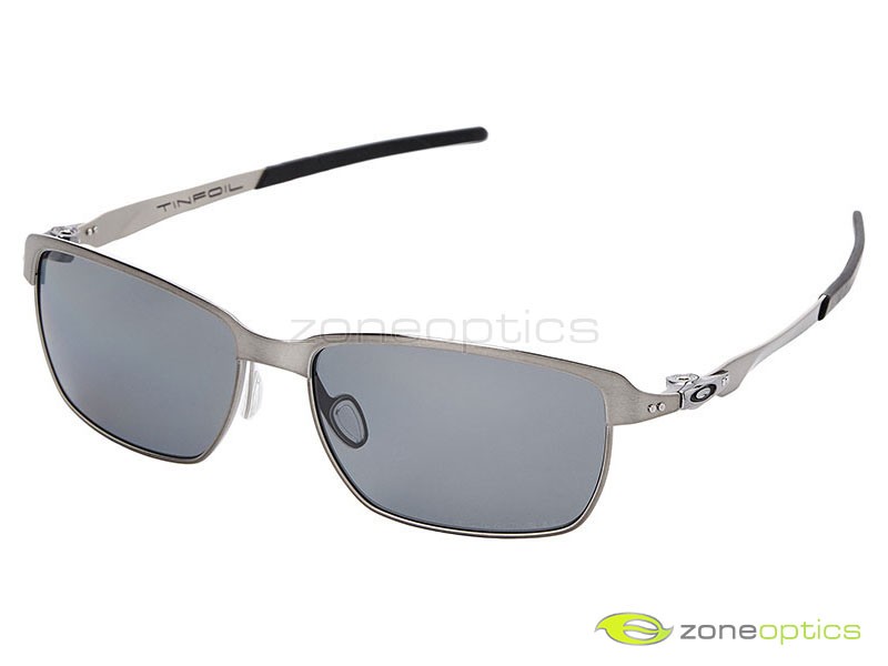 Oakley Tinfoil Polarized Sunglasses OO4083-05 Brushed Chrome/Grey