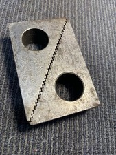 Pair Tietzmann #3  serrated steel step block 4 1/2 x 3 3/4 x 2 1/2 X 1" Thick