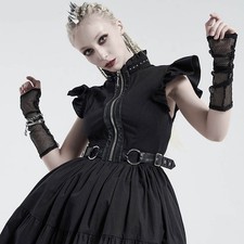Punk Rave Gothic Goth Mesh Netz Armwärmer Stulpen - Mistressa