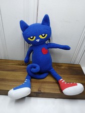 Pete the Cat Plush Doll 14" Merry Makers White Shoes Red Heart
