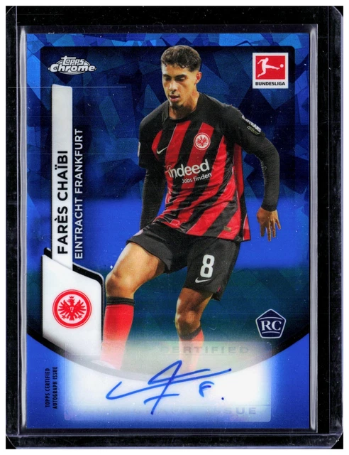 Fares Chaibi RC Auto #BCA-FCH 2023-24 Topps Chrome Bundesliga Sapphire
