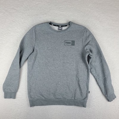 Puma Sweater Mens Medium Gray Crewneck Activewear Performance Tech Golf