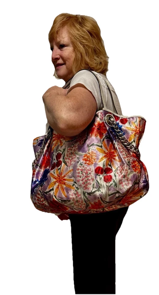 Henri Bendel Satin Spring Floral Tote - Image 2 of 4