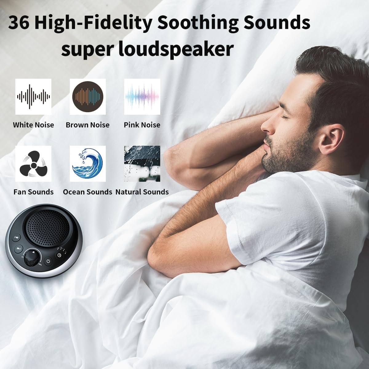 Sound Machine Loud White Noise Machine Nonstop Brown Noise Machine 30 Soothing S