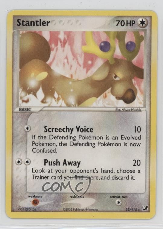 Stantler Pokemon EX Unseen Forces #32 2005