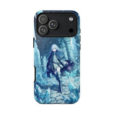 Anime Girl Frozen Castle Ruins