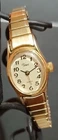 Vtg Gold Tone Oval Face Timex