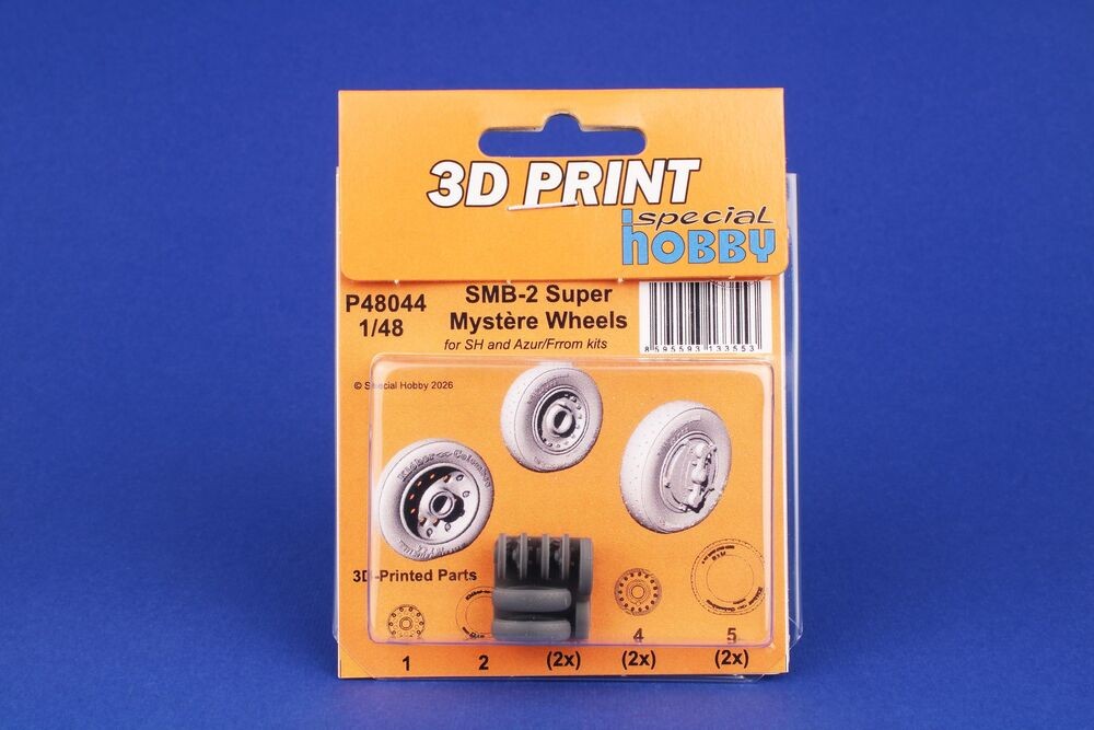 CMK 12948044 1:48 SMB-2 Super Mystère Wheels For Special Hobby & Azur/Frro