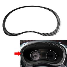Black Carbon Fiber Speedometer Frame Cover Trim For Subaru WRX STI 2015-2021