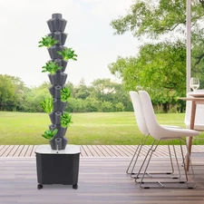 Hydroponic Growing System with Wheel 50 Pods Indoor Hydroponic Tower