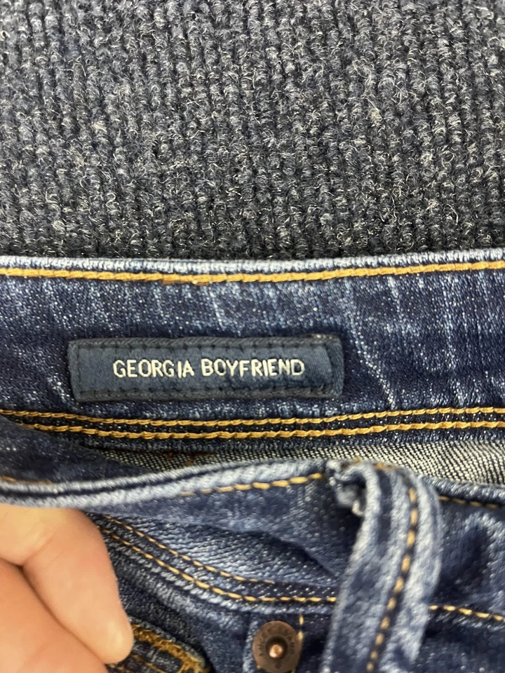 Pantalones de mezclilla Lucky Brand para mujer 16W Plus azul Georgia Boyfriend lavado medio Foto 4 de 4