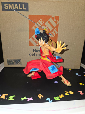One Piece Monkey D. Luffy Samurai Wano Plastic Figure NO BOX