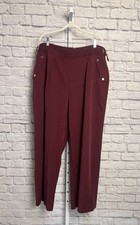 Eloquii Pants with Adjustable Side Buckles and Button Details size 18