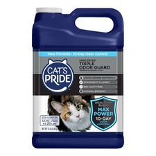 Cat's Pride Max Power Triple Odor Guard Unscented Clumping Cat Litter, 15 lb Jug