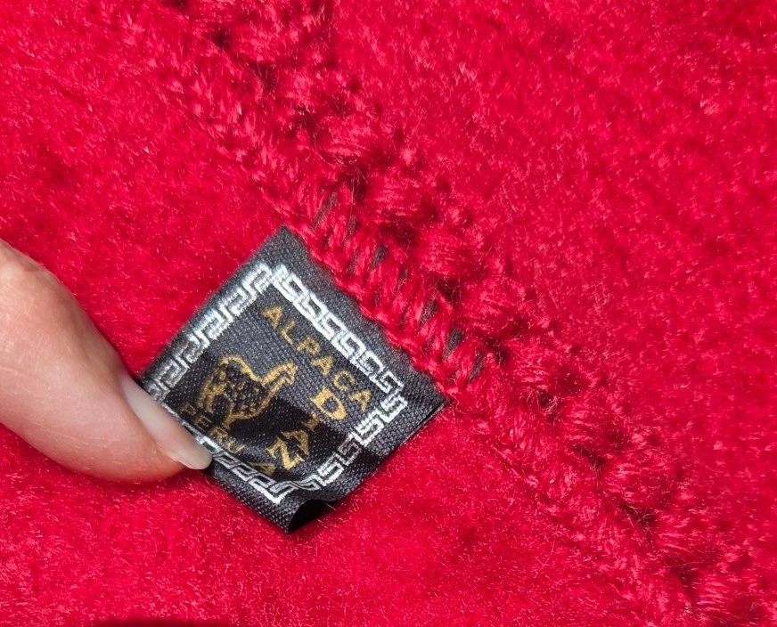 Abrigo Suéter Poncho Alpaca Diana O/S M L XL 1X 2X 3X 100% Alpaca con Bufanda Foto 2 de 4