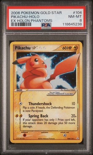 Pikachu ★ graded PSA 8 for sale on eBay