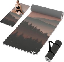 HAHE Yoga Mat Thick 8MM,1/3" , Eco-Friendly POE Non Slip Yoga Mat, High Rebound