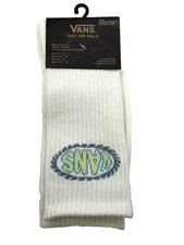 VANS Designer Skater Surfer Crew Cut Socks Off White Pastel Logo Men's New