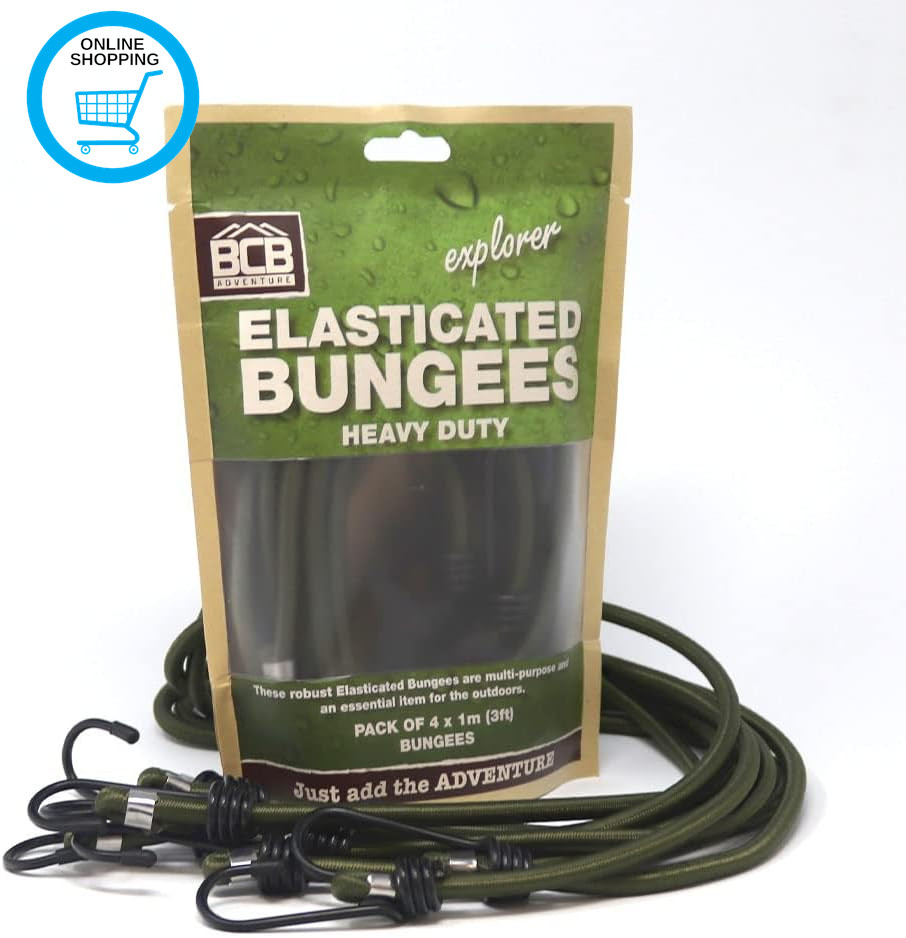 Bungee Cord by  | Bungee Cords with Hooks 1M X 4Pcs | Heavy Duty Elastic Cord Bu