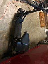 aovo pro electric scooter with seat and basket black with speed regulator 