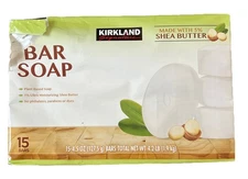 Kirkland Signature Bar Soap with Shea Butter 15 Bars