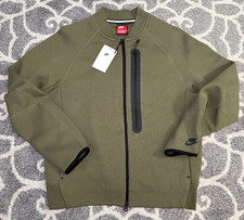 Nike Sportswear Tech Fleece Men's Bomber Jacket Medium Olive Black M FB8008-222